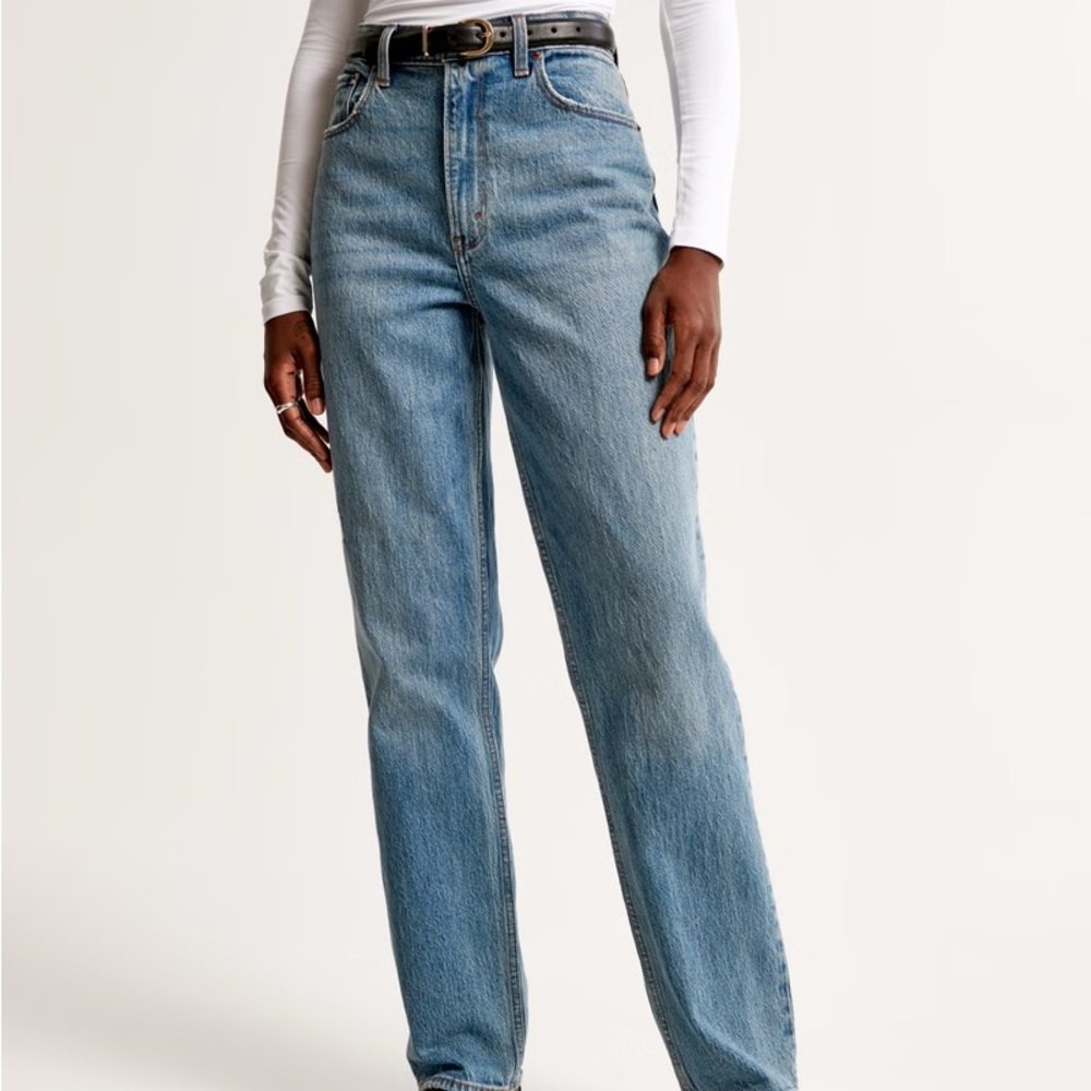 Abercrombie & fitch 90s ultra high rise curve love straight jeans